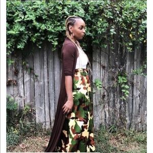 BROWN Shun Melson Maxi Duster 2x/3x new